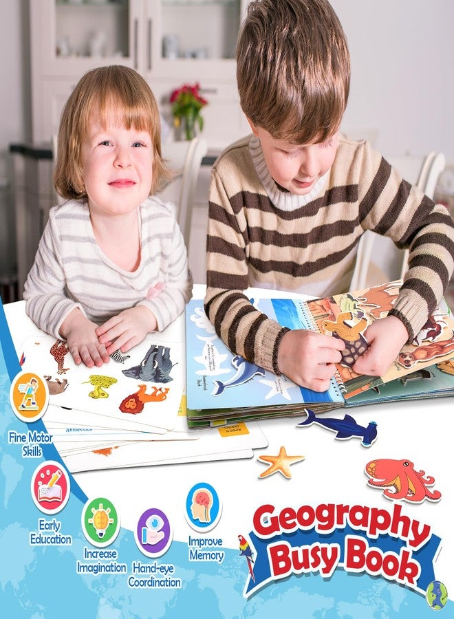 WethCorp Toys for 3-8, Geography Busy Book Sensory Toys for Boys 3-6 Educational Toy for Kids Boy 4-9 Preschool Learning Activities Homeschool Birthday Gift for Girls and Boys Ages 5-7 - Image 2